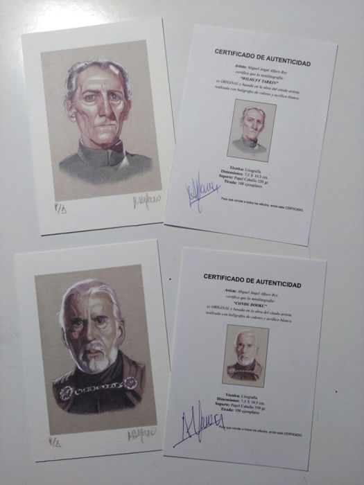 Star Wars – Lithographies numérotées – Conte Dooku et Wilhuff Tarkin
