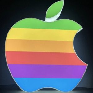 Enseigne publicitaire lumineuse Apple – Rare
