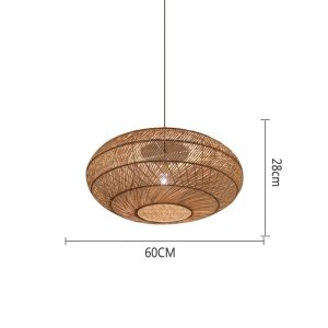 Suspension Rotin Ovale