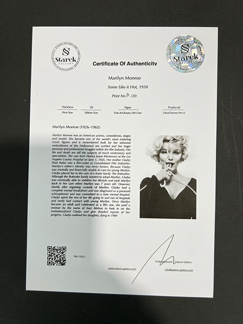 Marilyn Monroe – Some Like It Hot (1959) – Photo numérotée (Rare) – Image 3