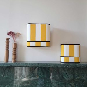 LA DIVINE – Applique rayures transat jaune (petit modèle).
