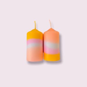 Pink stories duo de bougies « Valentine Rabbits »