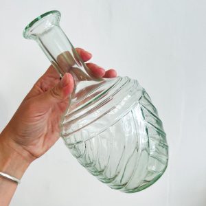 Carafe Art déco verre vert