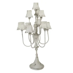 Grande Lampe Sur Pied Blanche En Fer Style Shabby Chic Ø 40×89 CM