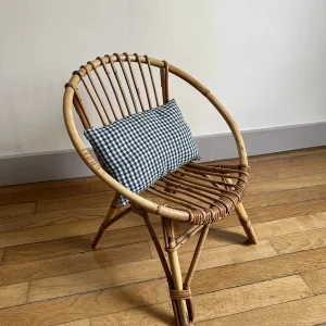 Fauteuil enfant en rotin vintage