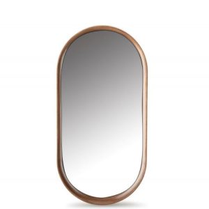 Miroir Ovale LAOUL – Miroir en bois châtaigne 40 x H80 cm