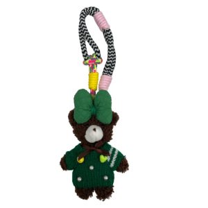 Bijou de sac ours nœud vert