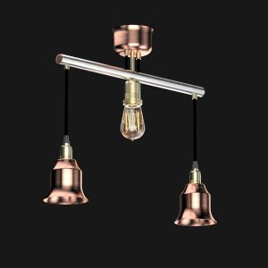 Suspension Inox Avec Ampoule Edison
