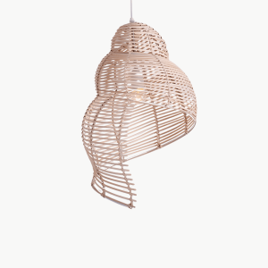Suspension en Rotin Coquillage