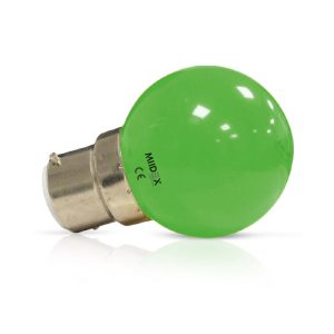 AMPOULE LED B22 COULEUR BULB 1W VERT