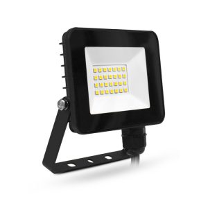 PROJECTEUR LED PLAT NOIR 20W 4000K IP65