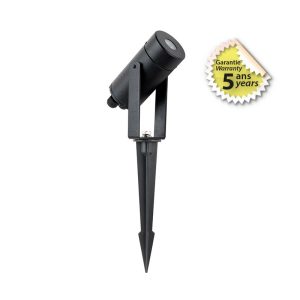 PROJECTEUR PIQUET LED NOIR 6W 460LM 2900K – GARANTIE 7 ANS