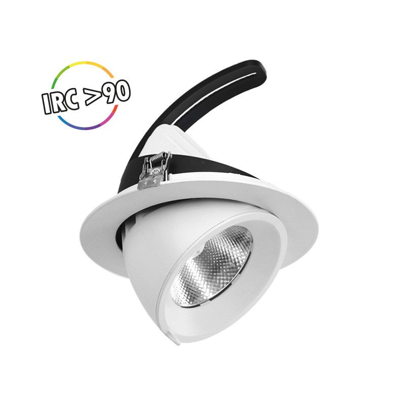 SPOT LED ESCARGOT ROND INCLINABLE ET ORIENTABLE 55W 4000K IRC90 – Image 2